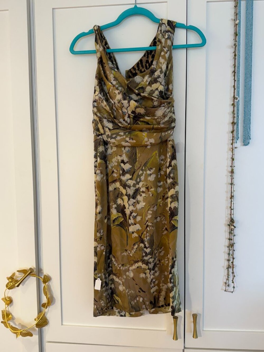 Elegant RARE Dolce & Gabbana Vintage Sleeveless Silk Floral dress - Size EU40. - Picture 5 of 5